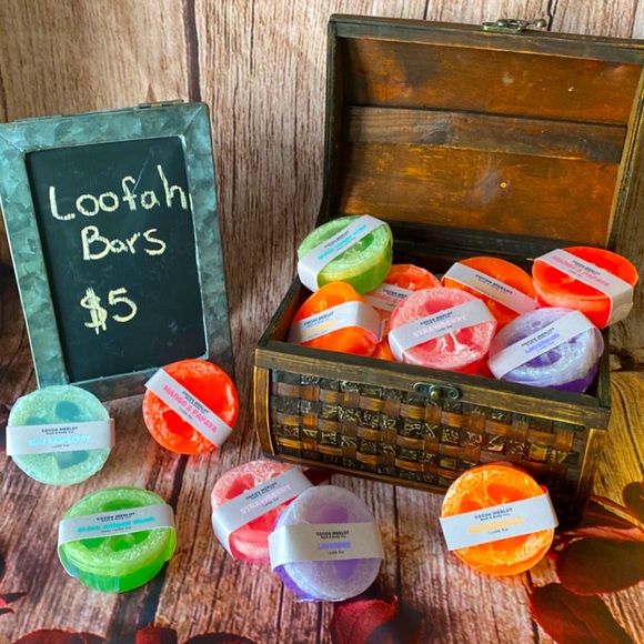 MENS black amber musk loofah bar - Cocoa Merlot - Picture 2 of 2